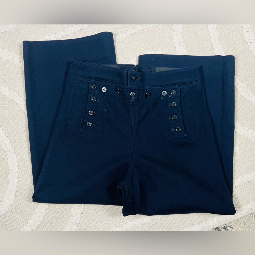 Vintage U.S. Navy Sailor Pants | 13-Button Wool | High-Waisted Wide Leg